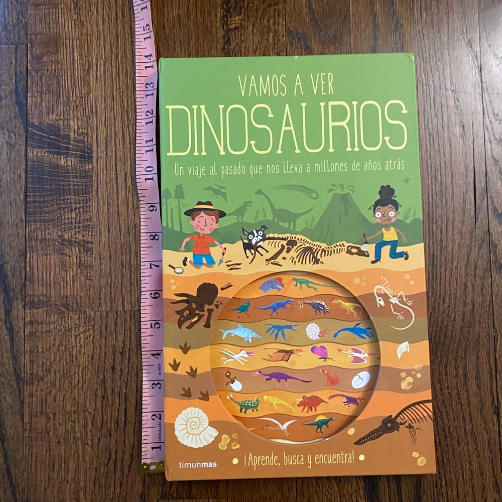 Spanish book kids Vamos a Ver Dinosaurios (entire text in Spanish) large flaps